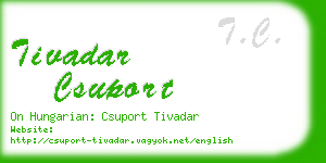 tivadar csuport business card